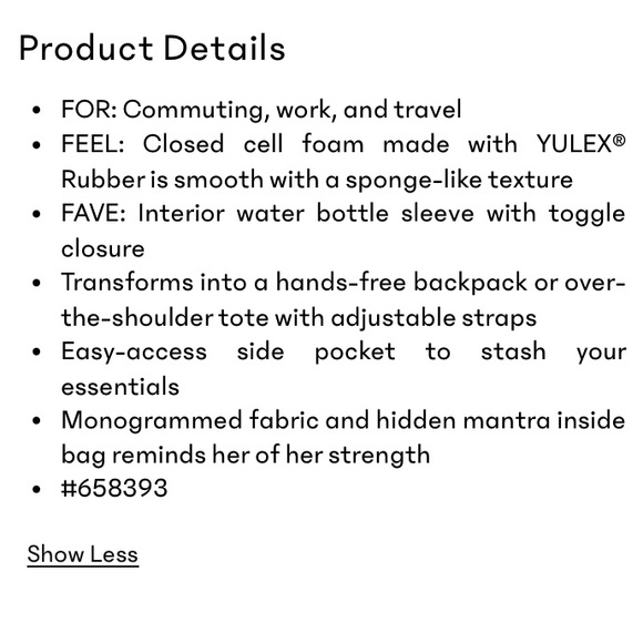 Athleta Revive Convertible Backpack - Picture 11 of 12